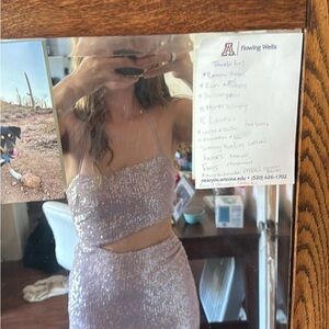 Amanda Uprichard Lilac Sequin Dress